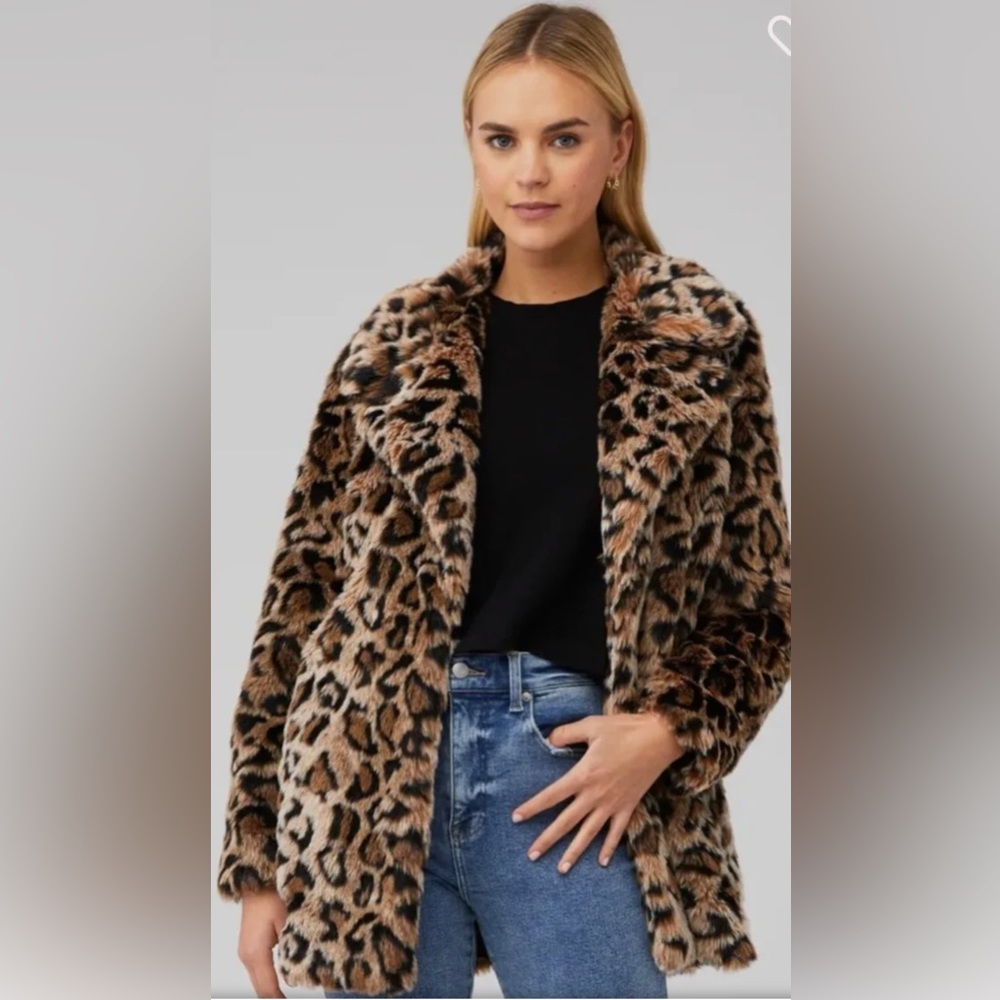 Free People Lola Leopard Blazer size Small